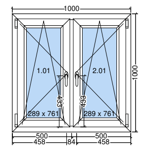 Double sash tilt and turn window