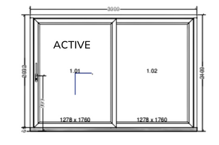 One active-leaf door