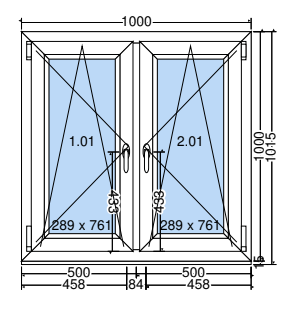 Double sash tilt and turn window