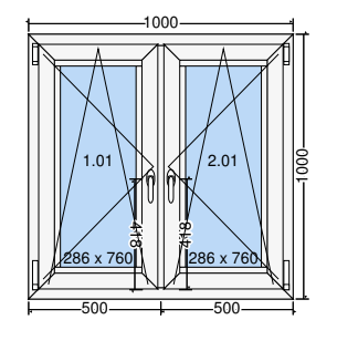 Double sash tilt and turn window