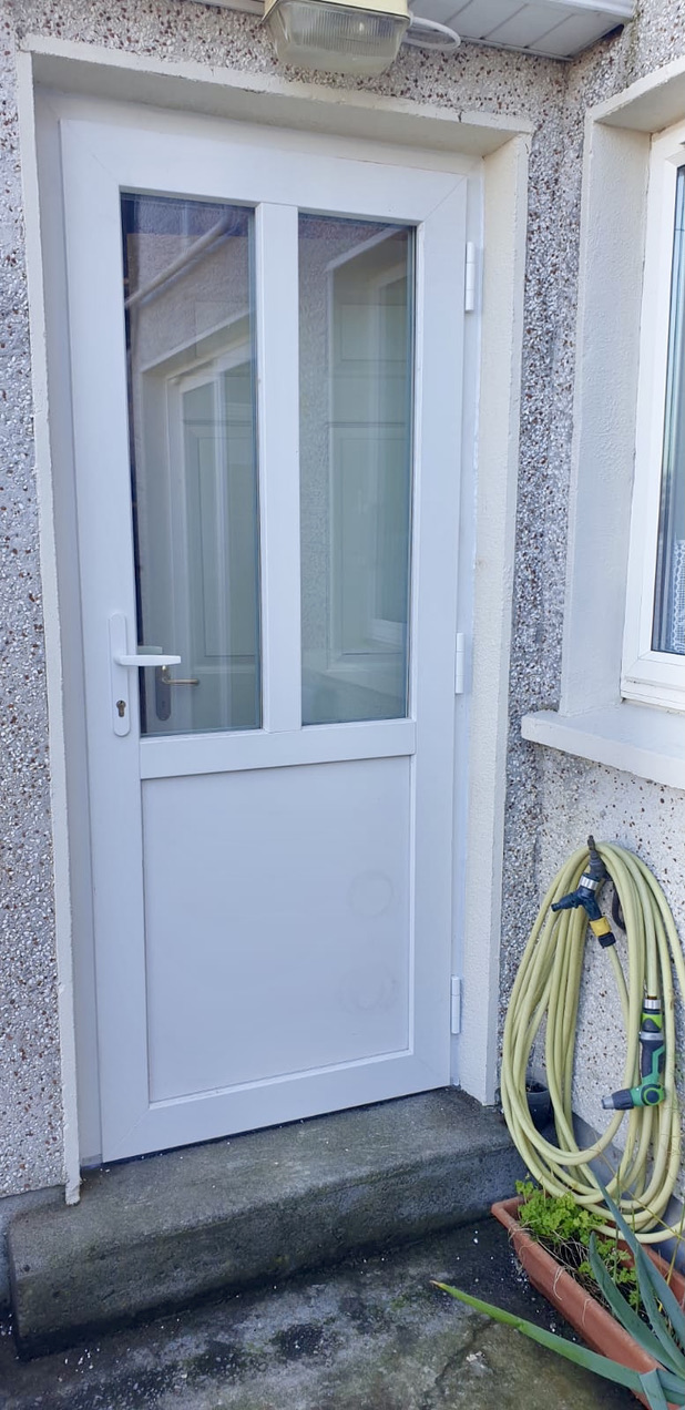 White uPVC door