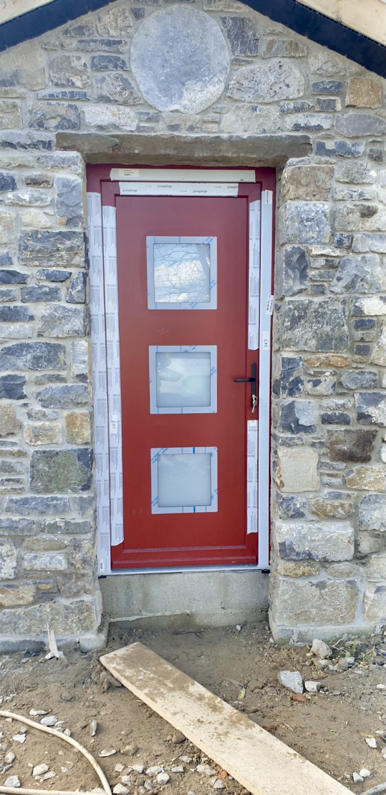 EKOLINE 51 uPVC door  Dark Red