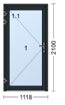 Fireproof door Glass EI 30