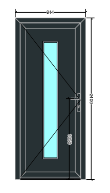 Glass panel door