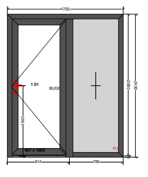 Door with one side panel