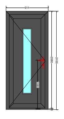 Glass panel door