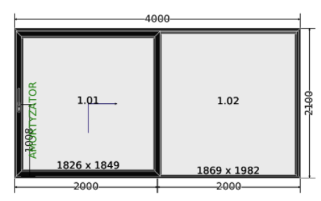 One active-leaf door