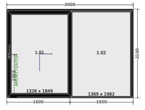 One active-leaf door