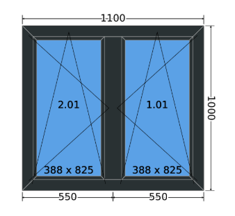 Double sash tilt and turn window