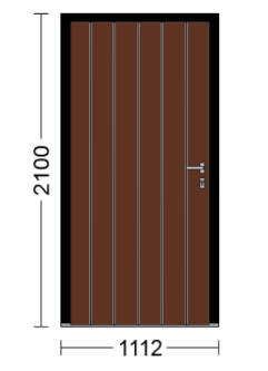 Alu Hybrid Full panel door