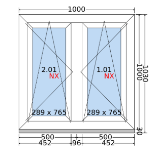 Double sash tilt and turn window