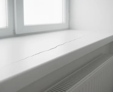 cracked window sill