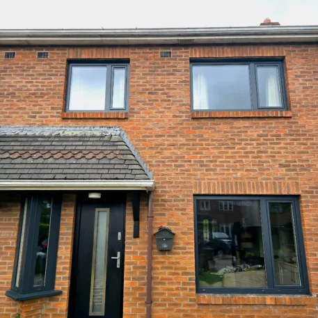 PVC Fenster und Balkontüren Aluplast Energeto Neo | Wikęd Stahltüren Modell 12 Produktlinie: OPTIMUM TERMO | uPVC Hintertüren Aluplast Ideal Neo | Dublin | #518