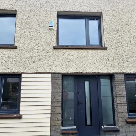 uPVC Windows and Back Doors Salamander greenEvolution 76 3D | Wikęd Steel Doors model 12 Product line: OPTIMUM TERMO 