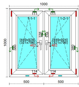 Double sash tilt and turn window