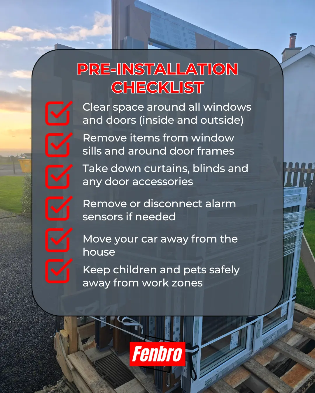 door window installation checklist