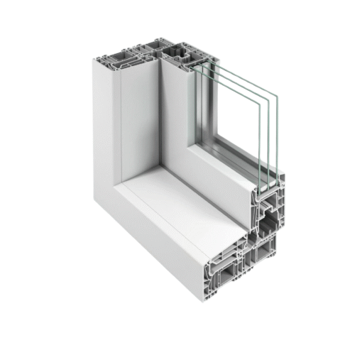 PVC-Schiebetür Schüco Living Move weiss