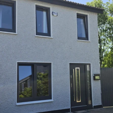 uPVC Windows and Doors Salamander greenEvolution 76 3D | Wikęd Steel Doors model 12C Product line: OPTIMUM TERMO | Dublin | #596